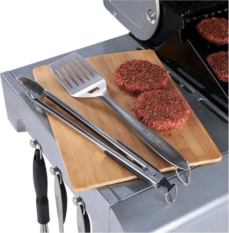 Pork Barrel BBQ Tool Set Grill Kit - Premium Stainless Steel BBQ Grill Accessories, Grilling Tools & BBQ Accessories for Outdoor Grill - Perfect BBQ Tools and Grilling Gifts for Men by GreenHaven Gardens