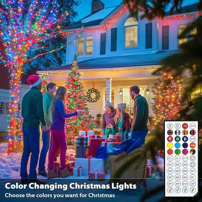 JMEXSUSS 800 LED Color Changing Christmas Lights Outdoor, 272ft 8 Modes Christmas String Lights Plug in, Waterproof Green Wire LED Christmas Tree Lights by GreenHaven Gardens