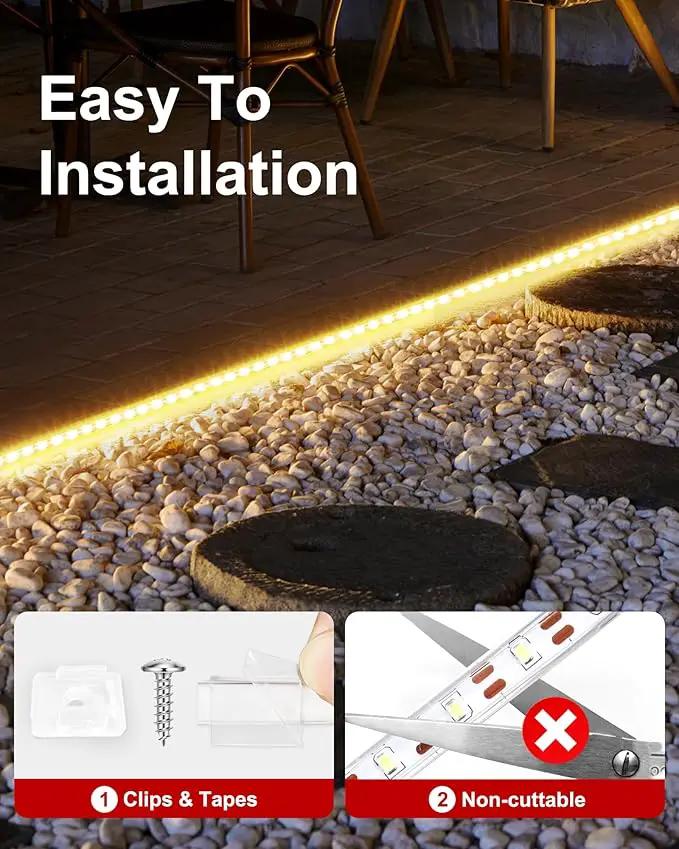 LUHLEE Solar LED Strip Lights Outdoor,Brighter 600 LED 32.8FT Solar String Lights Outdoor with Remote,8 Lighting Modes Auto ON/Off Rope Lights for Outside,Deck,Steps,Christmas Decor Lighting by GreenHaven Gardens