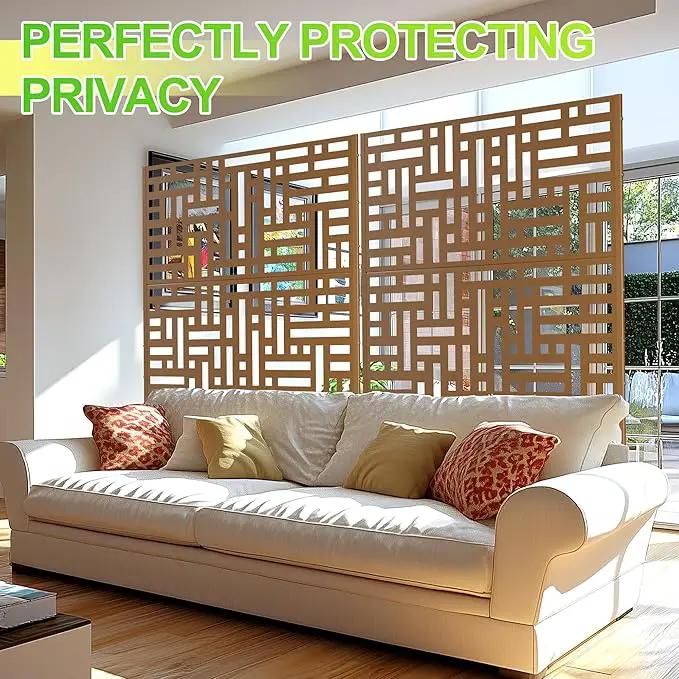 Outdoor Privacy Screen,72" H×47" W Metal Privacy Screen, Freestanding Privacy Fence Panels for Patio by GreenHaven Gardens