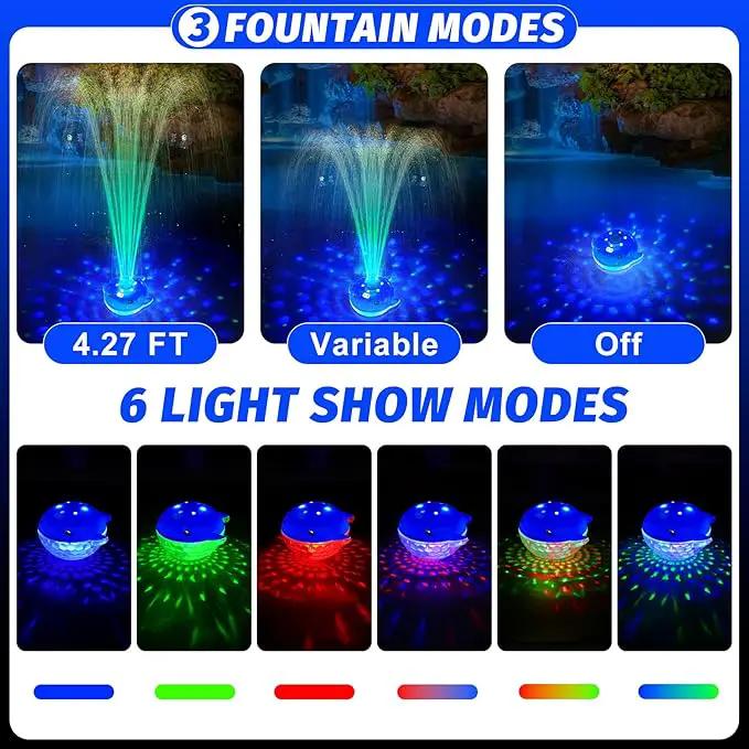 Floating Pool Fountain with Remote, Whale Pool Fountain with Lights, Rechargeable Pool Water Fountain, Above Ground Pool Fountain Waterfall, Swimming Pool Fountains for Inground Pool-1PC by GreenHaven Gardens