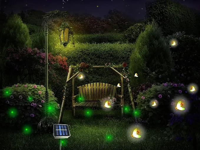 Outdoor Solar Powered Firefly Lights Bugs with 9 Bee, Flickering Fireflies String Lights with 9 Amusing Fireflies Bulbs for Garden Patio Lawn, Brings Back Memories of Your Childhood by GreenHaven Gardens