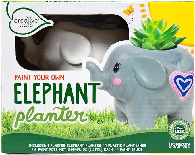 Creative Roots Paint Your Own Elephant Planter by Horizon Group USA Toy by GreenHaven Gardens