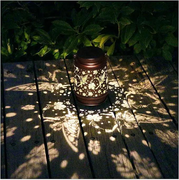 Solar Fairy Lanterns Outdoor Hanging Maple Leaf Decor Lantern,Waterproof Hollow Out Metal Decorative Garden Light,Graceful Decoration for Patio,Yard,Landscape,Walkway,Festival by GreenHaven Gardens