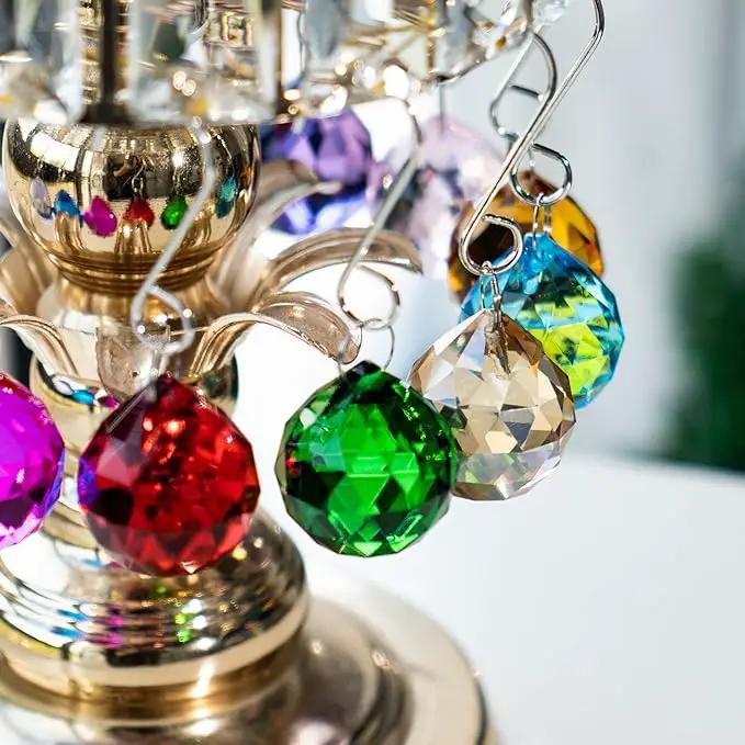 15pcs Crystal Ball Prism 30mm Handmade Feng Shui Faceted Decor Rainbow Maker(Multi-Color) by GreenHaven Gardens