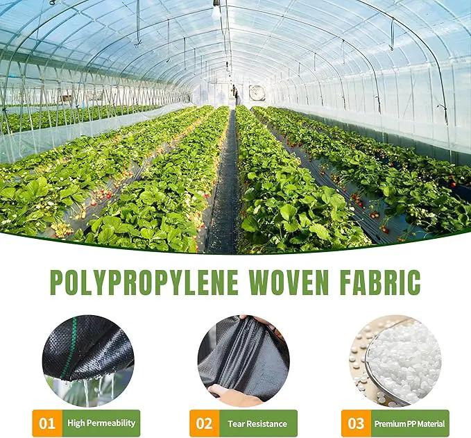 6.5ftx300ft Weed Barrier Landscape Fabric Heavy Duty, Premiun 3oz Garden Geotextile Fabric, Outdoor Weed Blocker Landscaping Fabric, for Driveway Mats, Erosion Control, Ground Cover Weed Barrier by GreenHaven Gardens