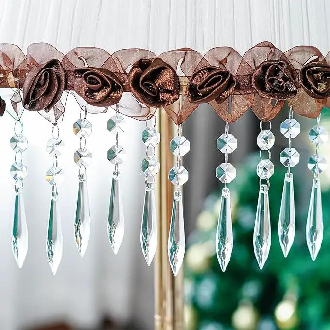 H&D 10pcs 63mm Chandelier Crystals Ornament - Clear Crystal Chandelier Prisms Icicle Drop Pendants by GreenHaven Gardens