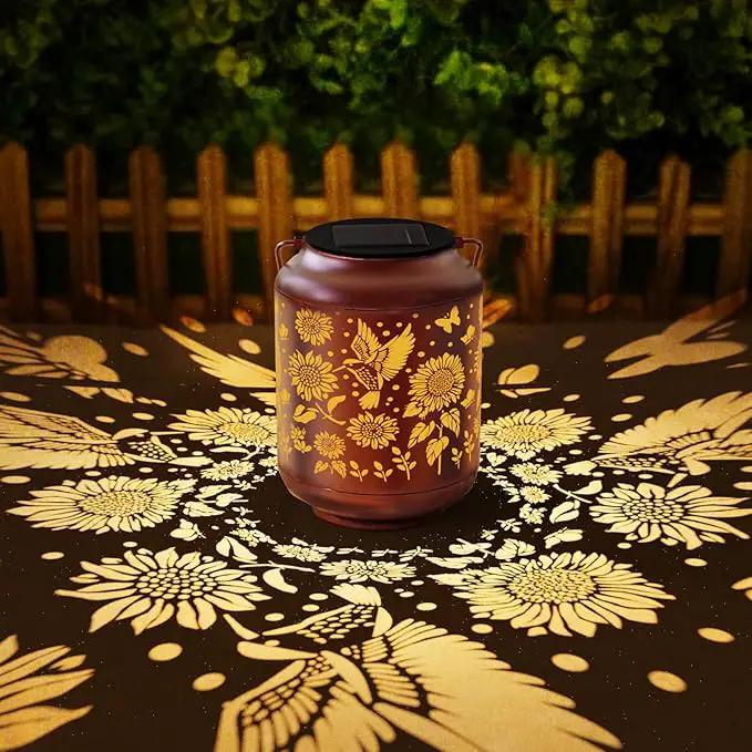 Birthday Gifts for Women Mom Grandma Solar Lanterns Outdoor Waterproof Hummingbird Garden Decor Hanging Metal Lights Outside for Yard,Patio,Backyard,Porch by GreenHaven Gardens