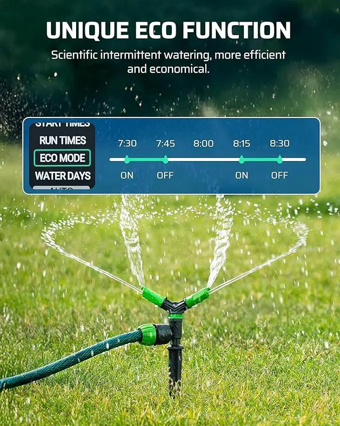 DEWENWlLS Sprinkler Timer, 4 Zone, Outdoor Faucet lrigation, Rain Delay & Manual, Programmable Water Hose Timer for Holiday, Garden, Lawn, Vegetable Gardening, Potted Flowers by GreenHaven Gardens