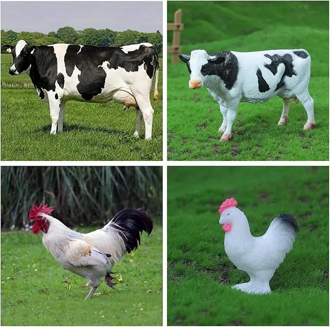 46Pcs Farm Toys, Tractor Toy w/Lights & Sound, Farm Animals Toys for 3 4 5 6 7 8+ Year Old Toddler Girls Boys Kid, Figures Farmer Vehicle Truck Fence Farm Playset Educational Learning Toys by GreenHaven Gardens
