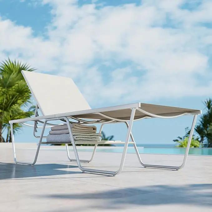 MFSTUDIO Outdoor Chaise Lounge Chair, Patio Recliner Lounge Chair with 5 Adjustable Positions, Patio Pool Tanning Lounger Chair, Textilene, All Weather Use by GreenHaven Gardens