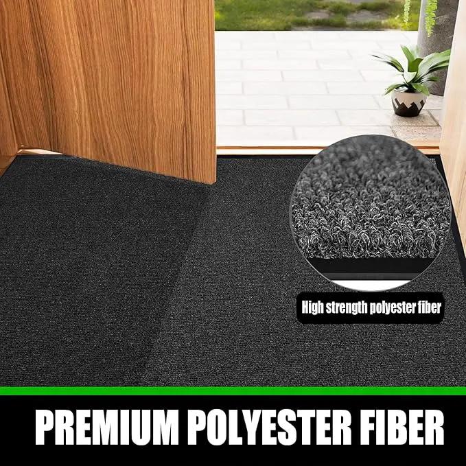 Commercial Grade Entrance Mat 3x6Ft Brush Step Entrance Rug with Striped Pattern&Rubber Border Indoor Outdoor Low Profile Rubber Entrance Carpet Mat for Hallway,Home,High Traffic Area by GreenHaven Gardens