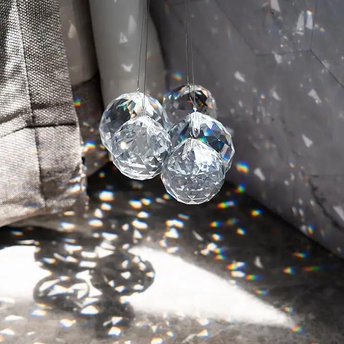 40mm 10Pack Crystal Ball Prism 1.57 Inch Decorative Ball for Chandelier Window Suncatcher Rainbow Maker by GreenHaven Gardens