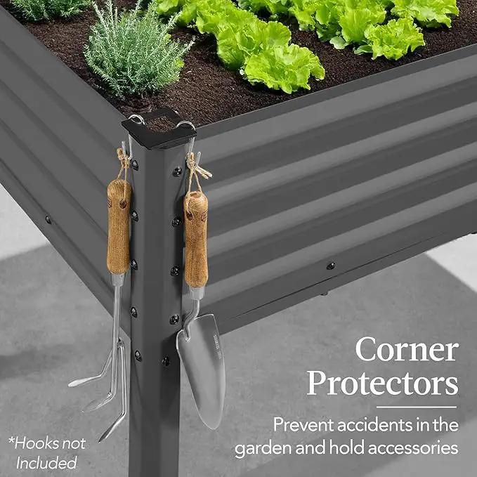 Best Choice Products 48x24x30in Galvanized Raised Garden Bed, Metal Elevated Planter Box, Vegetable Garden for Backyard, Patio, Balcony - Charcoal by GreenHaven Gardens