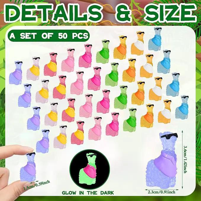 Poen 50 Pcs Resin Miniature Alpaca Figurines Glow in Dark Luminous Mini Animals Alpaca Llama for Garden Landscape Aquarium Dollhouse Decor(Elegant Style) by GreenHaven Gardens