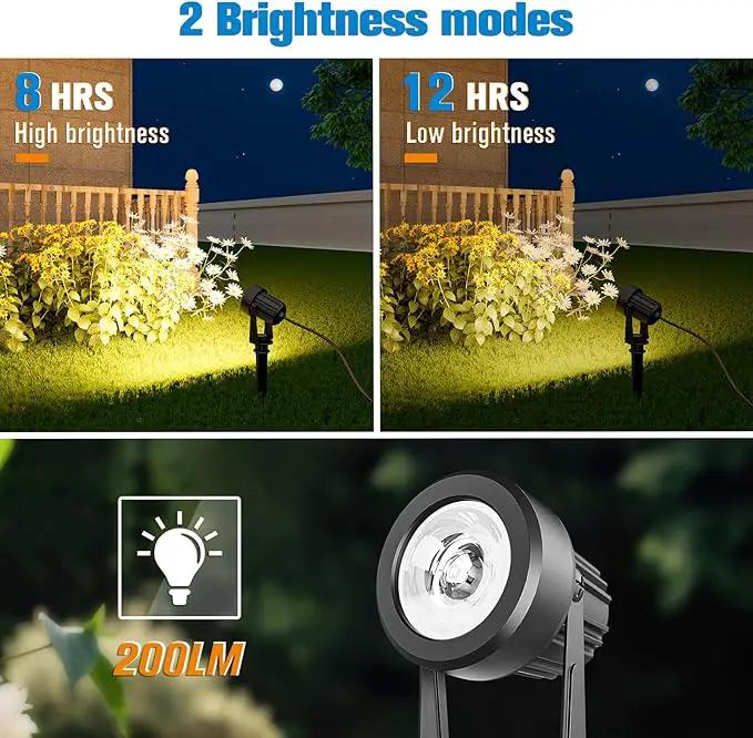 APONUO Solar Spot Lights Outdoor 6-in-1 Landscape Lighting Dusk to Dawn Solar Uplights IP65 Waterproof 9.8ft Cable Outdoor Spot Lights for Yard Pathway Garden Tree Decoration (Warm White) by GreenHaven Gardens