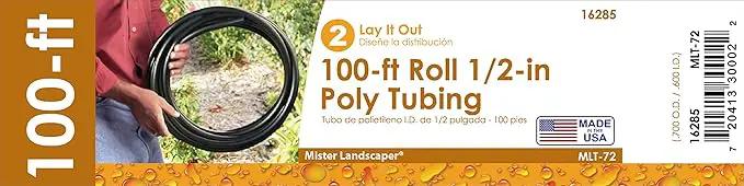 Mister Landscaper 100-ft Roll 1/2-in Poly Tubing by GreenHaven Gardens
