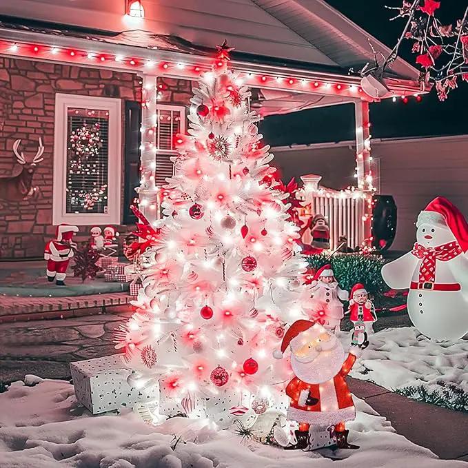 JMEXSUSS 200 LED Red and White Christmas Lights Outdoor, 66ft Halloween String Lights Indoor Clear Wire, Christmas Tree Lights Plug in for Bedroom Tree Christmas Party Decorations by GreenHaven Gardens