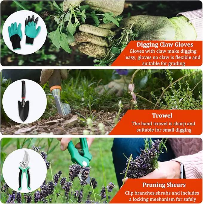 EDOSTORY 4.5 FT Height Vertical Garden Planter Removable Brick Red Raised Bed Box with 5 Container Boxes,Digging Claw Gloves,Trowel,Purning Shears for Outdoor Vegetables Flowers by GreenHaven Gardens