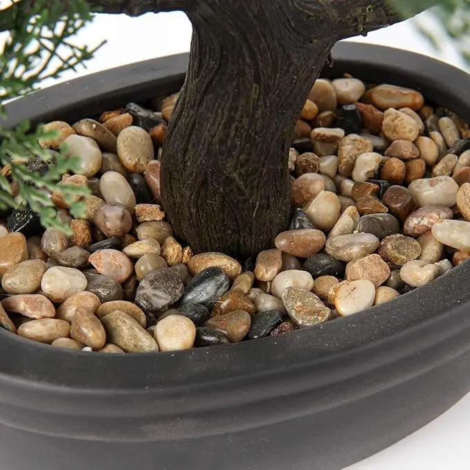 Artificial Bonsai Tree Juniper Faux Plants Indoor Small Fake Plants Decor with Ceramic Pots for Home Table Office Desk Bathroom Shelf Bedroom Living Room Farmhouse Decorations by GreenHaven Gardens