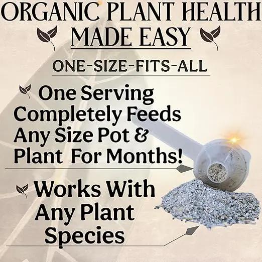The All-in-One Complete Organic Plant Food, Indoor Plant Food for Houseplants, Organic Fertilizer for Vegetable Gardens, 3lb =75 Formulated Servings Feeds 150 gal Instantly and Slow Release by GreenHaven Gardens