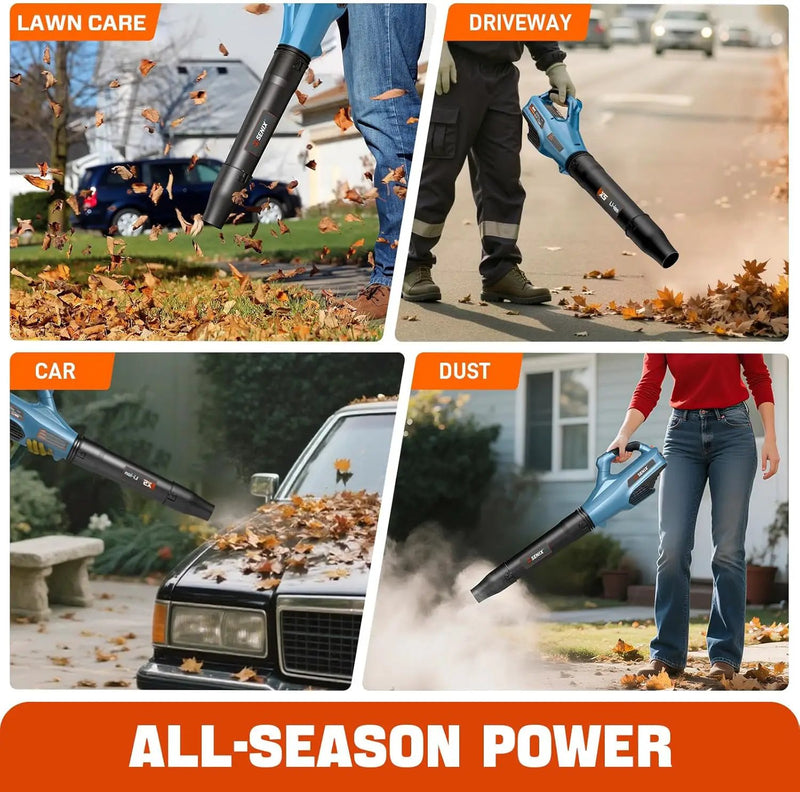 SENIX X5 58V MAX* 2-Piece Cordless Yard Tool Combo Kit with 11“/13" Brushless String Trimmer Weed Wacker,520CFM 3-Speed Leaf Blower,Includes 2.5Ah Battery & Charger (S5K2B1-01) by GreenHaven Gardens