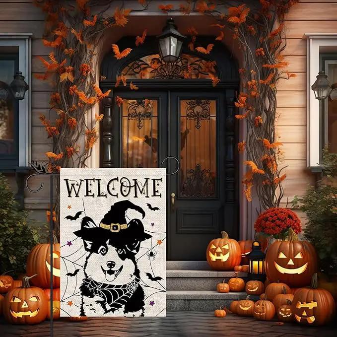Seasonal Garden Flags Corgi Dog Double Sided Flags Set of 11 Holiday Farmhouse Indoor Outdoor Yard Lawn Christmas Gifts Decorations 12.5x18 Inch by GreenHaven Gardens