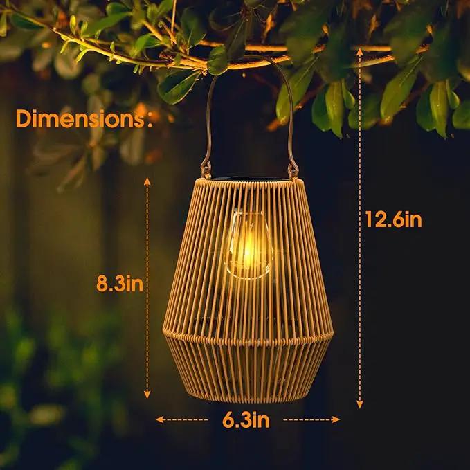 Solar Lanterns, KagoLing Solar Lights Outdoor Waterproof Solar Lights for Outside Hanging Solar Lantern Solar Table Lamp Lights Decoration for Garden,Yard,Patio,Porch,Trees,Lawn,Pathway, 2 Pack by GreenHaven Gardens