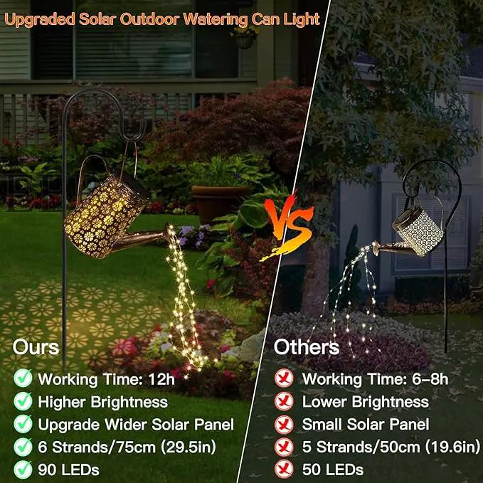 Solar Watering Can with Lights,Solar Outdoor Garden Decor Waterproof Large Hanging Lantern Landscape Lights Outside Decorations for Yard Clearance Porch Patio Pathway Gardening Gift by GreenHaven Gardens