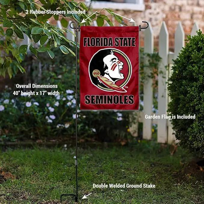 College Flags & Banners Co. Florida State Seminoles Garden Flag with Stand Holder by GreenHaven Gardens