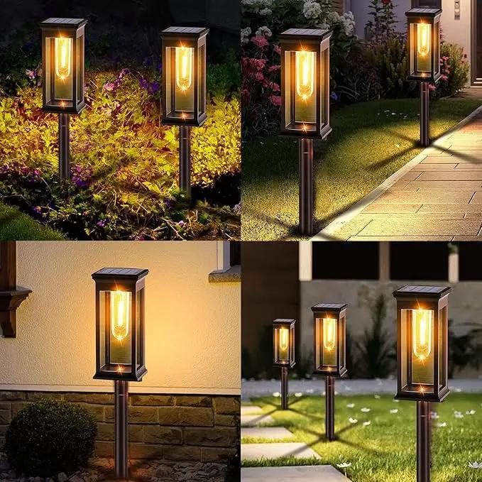 Amzxart 8 Pack Solar Pathway Lights Outdoor,Bright Solar Outdoor Lights Waterproof,Auto-on/Off Pathway Light Solar Powered for Lawn Yard Patio Garden Decoration by GreenHaven Gardens