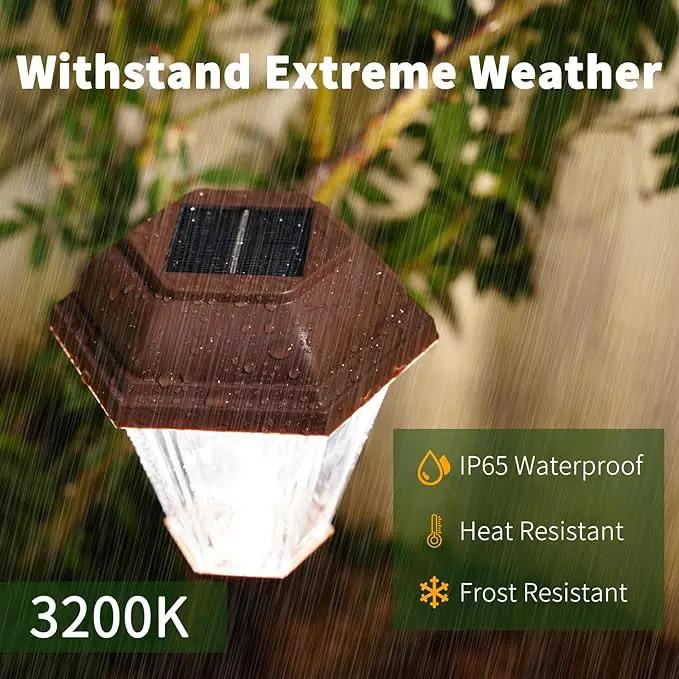 Solar Pathway Lights Outdoor 4 Pack, Upgraded 1000mAh Battery Up to 12Hrs, Solar Lights Outdoor Waterproof IP65, Warm White Landscape Light for Garden by GreenHaven Gardens