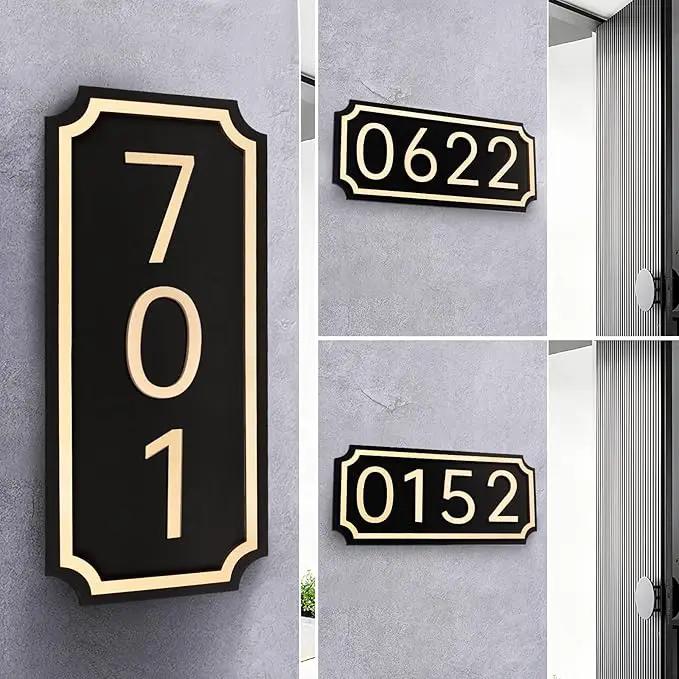 House Numbers for Outside, Address Plaques, Mailbox Numbers, Two Sets of Numbers from 0-9, Personalized Address Signs for House, Mailbox, Apartment, Office, Hotel, Classroom, Garden. Decorative Numbers Plaque. by GreenHaven Gardens