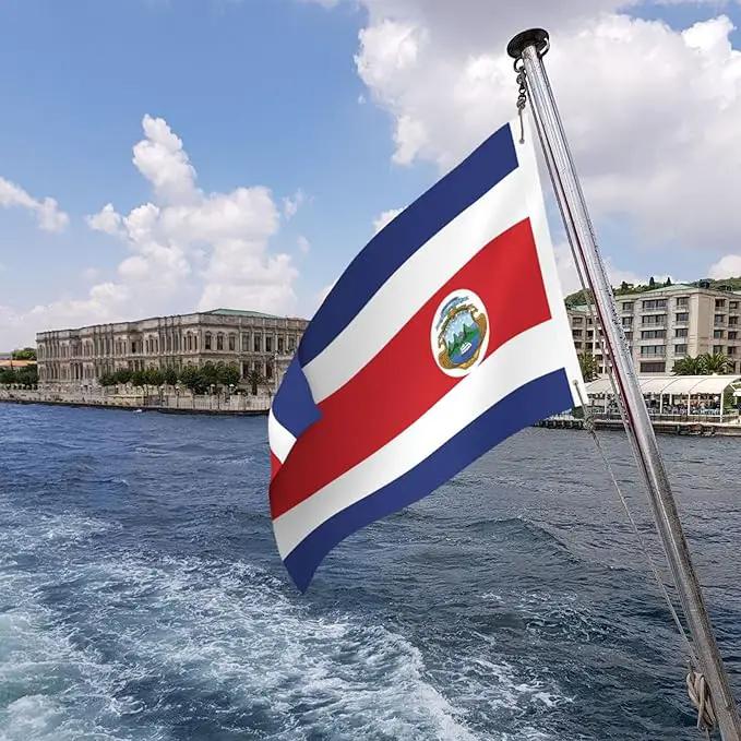 Costarica Flag Garden Yard House 2x3 ft Flags Double Sided Print Banner Indoor Outdoor Party Home Decorations for Boat Dorm House Balcony by GreenHaven Gardens