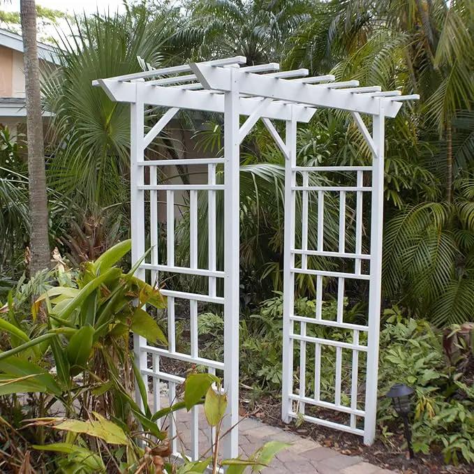 Dura-Trel Outdoor Garden Arch, Wellington Arbor Trellis for Climbing Plants, 72" x 85" by GreenHaven Gardens