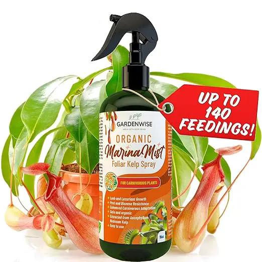100% Organic Marina Mist Carnivorous Plant Food | Liquid Kelp Foliar Spray for Plants - Kelp Fertilizer for Venus Flytraps, Sundew, Butterworts, Pitcher Plants 16 Oz by GreenHaven Gardens
