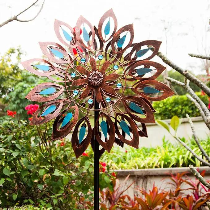 Wind Spinners for Outdoor Yard Decor, 360 Degrees Swivel Large Outdoor Metal Wind Spinner, 76" Wind Sculptures Garden Decor for Patio Lawn Yard by GreenHaven Gardens