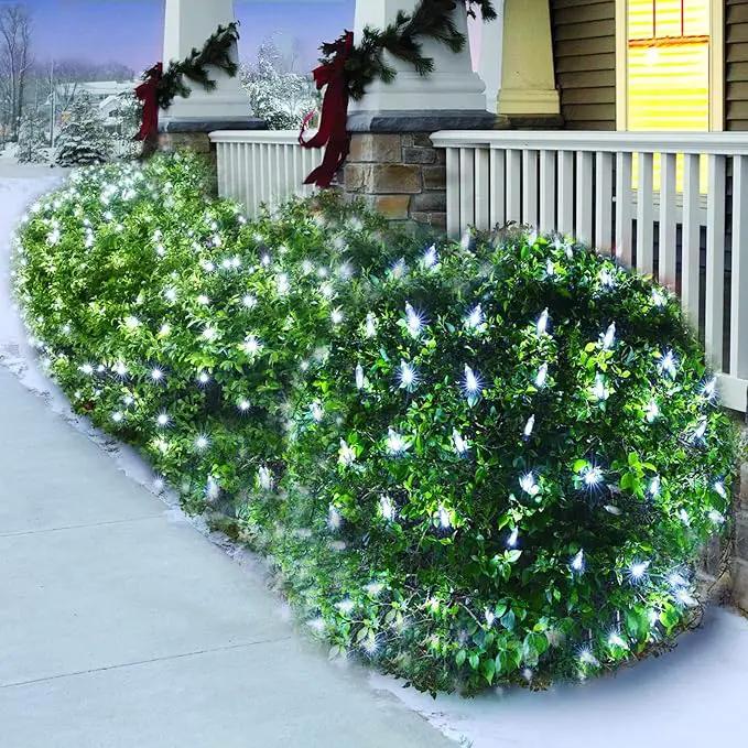 LED Christmas Net Lights for Bushes Outdoor,100 LED 5ftx5ft Waterproof 8 Modes Connectable Mesh Lights for Bushes,Garden,Yard,Trunk,Outdoor Christmas Decorations by GreenHaven Gardens