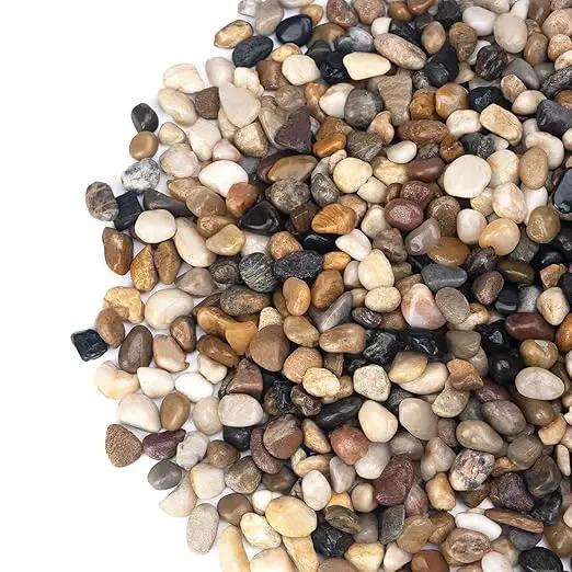 5 lbs Pebbles for Indoor Plants, Succulent, Bamboo, Vase, 3/8" Plant Rocks for Pots Indoor, Small River Rocks Decorative Pea Gravel, Highly Polished by GreenHaven Gardens