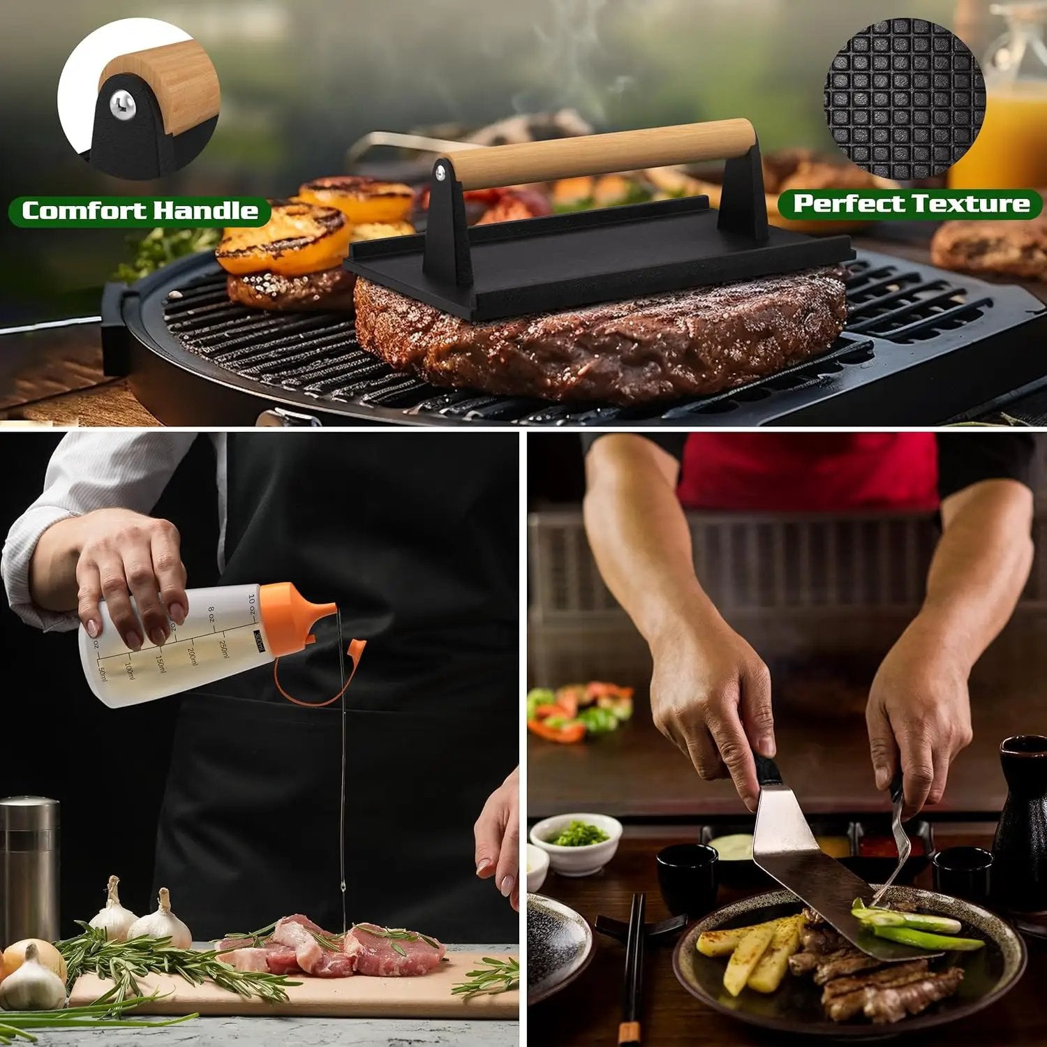 120 Pcs Griddle Accessories Kit for Blackstone - Perfect Flat Top Grill Accessories for Outdoor, Professional Round Melting Dome with Cast Iron Smash Burger Press for Barbecue. by GreenHaven Gardens