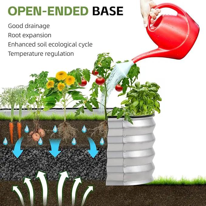 3-in-1 Modular Raised Garden Bed Kit - Adjustable Sizes (4x2x1ft, 3x3x1ft, 5x1x1ft) - Heavy Duty Galvanized Steel Planter Box with Bracing Rods & Gloves for Vegetables, Fruits, Flowers by GreenHaven Gardens