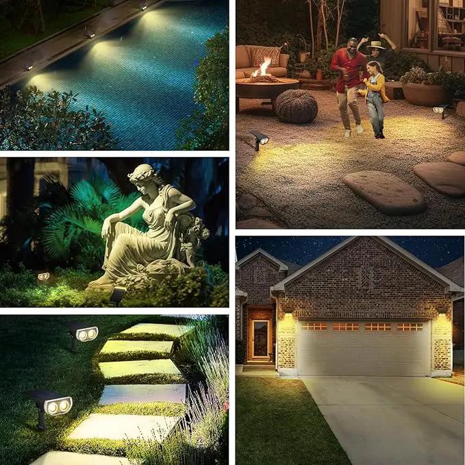 Linkind StarRayS Solar Lights Outdoor, 350LM Solar Spot Lights Outdoor, IP67 Waterproof Solar Lights for Garden, Yard, Landscape and Walkway, Warm White, 6 Pack by GreenHaven Gardens