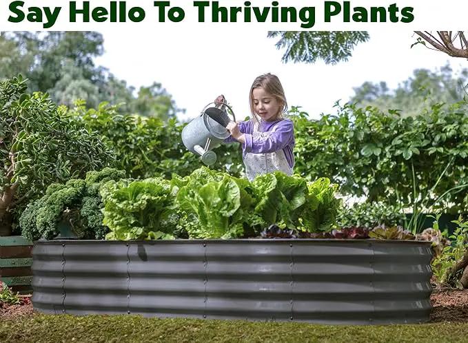Galvanized Raised Garden Beds Outdoor // 6×3×1 ft (2-Pack) Planter Raised Beds for Gardening, Vegetables, Flowers // Large Metal Garden Box // Patented Tool-Free Design (Gray) by GreenHaven Gardens