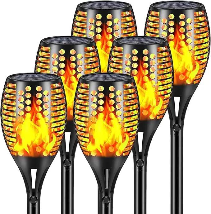 Aityvert Upgraded Larger Solar Torch Lights, Waterproof Outdoor Dancing Flames Light, Flickering Flames Garden Light, Landscape Decoration Pathway Patio Lights 43" 96 LED (6 Pack) by GreenHaven Gardens
