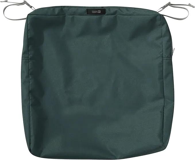 Classic Accessories 62-008-MGREEN-EC Ravenna Seat Cushion, 19x19x3 Inch (Pack of 1), Mallard Green, Chair Seat Cushion by GreenHaven Gardens