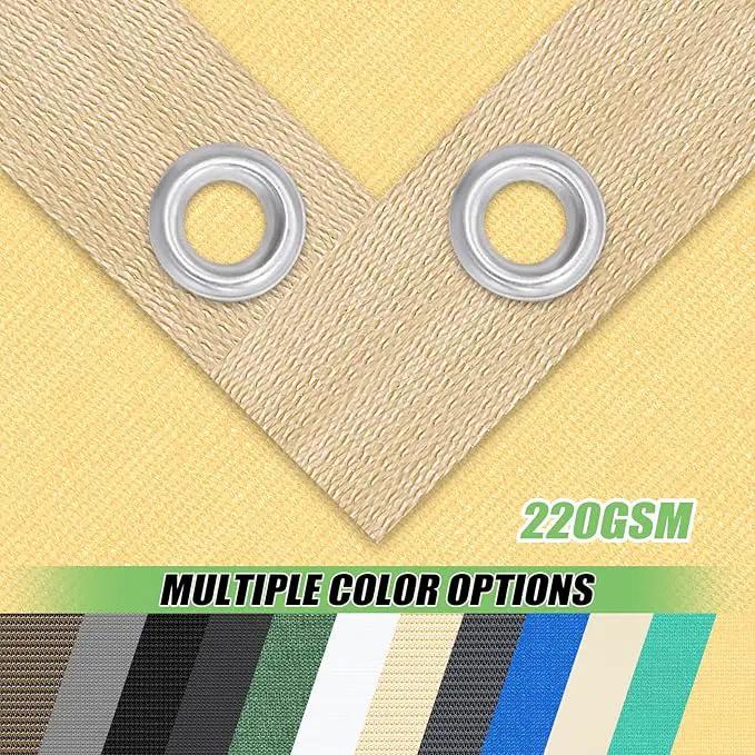 Outdoor 90% Sun Shade Cloth with Grommets, 15 X 24 FT Pergola Shade Cover for Garden Patio Carport Kennel Swimming Pool, Sand (We Make Custom Size) by GreenHaven Gardens