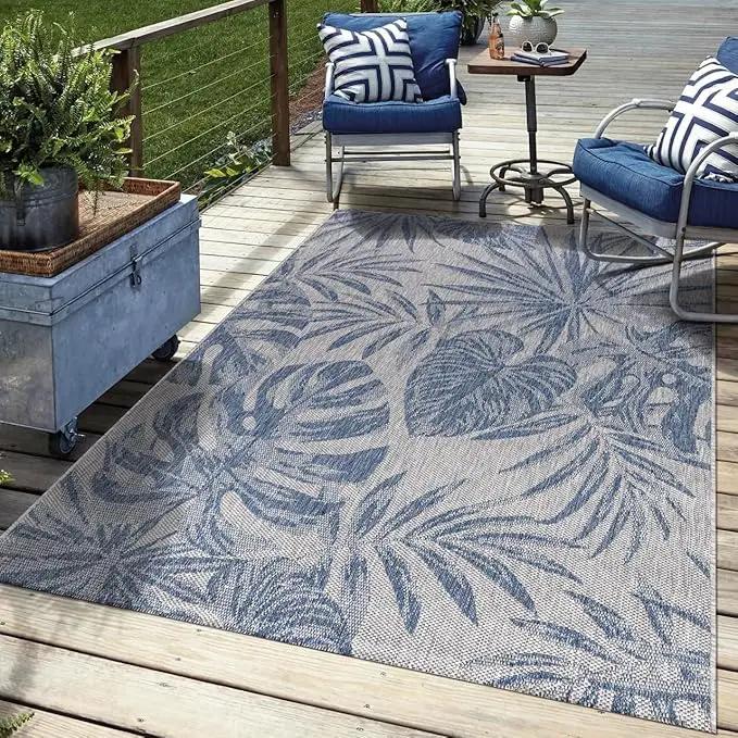 Keen Home Design Terrace Outdoor Area Rug - 8x10 Washable Indoor/Outdoor Rug for Patio, Kitchen, Balcony, Beach, Garden, Deck and Porch, Size: 7'7"x10' by GreenHaven Gardens
