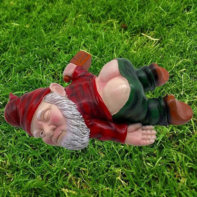 MINICAR Drunken Gnomes Lying On The Ground, Funny Dwarf Sculptures Yard Lawn Decorations, Gag Gifts Home Office Garden Decor by GreenHaven Gardens