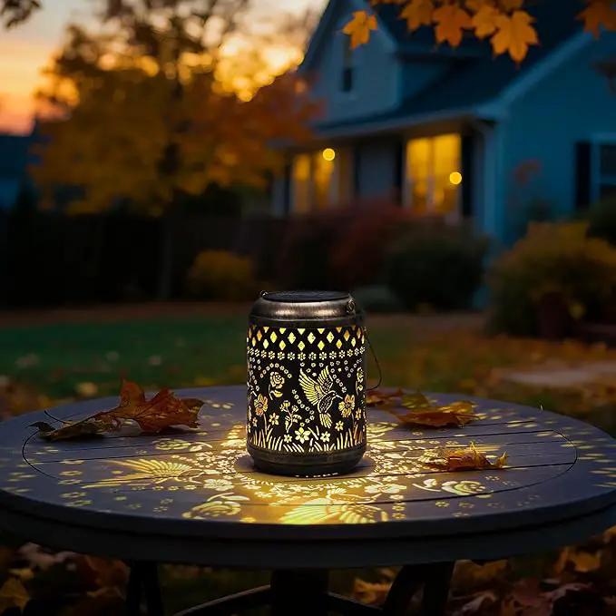 Solar Lanterns Outdoor Hanging Waterproof,2Pack Hummingbird Garden Decor Gifts for Women Mom, Solar Lights Metal Fall Decoration Outside for Yard, Patio,Garden,Backyard,Porch by GreenHaven Gardens