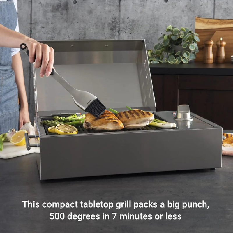 Kenyon B70200 City Grill, Portable Grill, Stainless Steel, Single Burner, Knob Control, Faceted Lid, UL Approved For Use Indoors And Outdoors, Flame-Free, 120V by GreenHaven Gardens